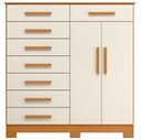 Ver imagem 7 de Cômoda Sapateira para Quarto 2 Portas 8 Gavetas Vercelli A04 Cinamomo Off White - Lyam Decor