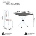 Ver imagem 3 de Conjunto Sala de Jantar com 4 Cadeiras Lívia Branco/Arabesco