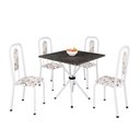 Ver imagem 2 de Conjunto Sala de Jantar com 4 Cadeiras Lívia Branco/Arabesco