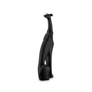 Escultura Estátua Decorativa Cachorro Minimalista 36cm:preto Fosco