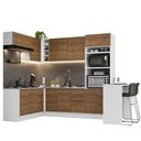Ver imagem 3 de Armário de Cozinha Completa de Canto 489cm Branco/Rustic Stella Madesa