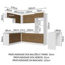 Ver imagem 4 de Armário de Cozinha Completa de Canto 489cm Branco/Rustic Stella Madesa