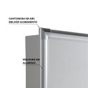 Ver imagem 6 de Armário Banheiro Espelheira Sobrepor Cinza | Com Perfil de Alumínio | 36x10x45cm | 01 Porta | Astra