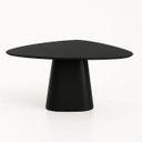 Ver imagem 1 de Mesa de Jantar Cone Orgânica Tríon Redonda 100x103 Cm Laca Preta