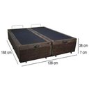 Ver imagem 2 de Cama Box Baú Casal Bipartido Suede Mega Cama Marrom 138x188x45cm