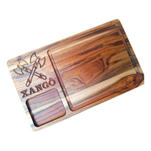 Tábua de Corte Churrasco Madeira Teca com Entalhe Xangô.