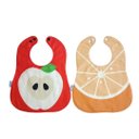 Ver imagem 1 de Kit Babadores Bebê Frutas 2 Pçs Maçã / Laranja - Lilifish