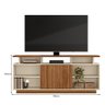 Rack Bancada Salvador 160cm Pérola Metalizado/amêndoa para Tv até 65” - Mobler - 4
