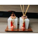 Ver imagem 1 de Kit Lavabo Banheiro Branco Rose Cubo Perfume Cheirinho Aroma