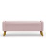 Recamier Bau Londres 1,20m Suede Rosa Bebe - Clique Decor Clique Decorações - 1