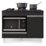 Balcão Multiuso para Cooktop 4 Bocas Georgia Preto - Lumil Móveis - 9