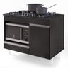 Balcão Multiuso para Cooktop 4 Bocas Georgia Preto - Lumil Móveis - 8