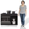 Balcão Multiuso para Cooktop 4 Bocas Georgia Preto - Lumil Móveis - 6