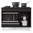 Ver imagem 3 de Balcão Multiuso para Cooktop 4 Bocas Georgia Preto - Lumil Móveis