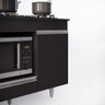 Balcão Multiuso para Cooktop 4 Bocas Georgia Preto - Lumil Móveis - 7