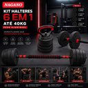 Ver imagem 2 de Kit Halteres 6 em 1 Peso Musculação até 40kg Ajustável