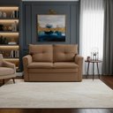 Ver imagem 2 de Sofá Pequeno 02 Lugares 150cm Mobi Suede Cappuccino Herrero