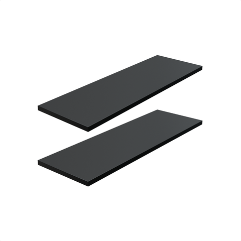 Kit 2 Prateleira Preta 60X20 + Suporte Flutuante Mdf  Organizadora Decoração Cozinha Banheiro Sala