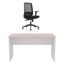 Ver imagem 1 de Conjunto Mesa de Escritório 140x60cm + Cadeira Ergonômica Sistema Syncron Pistão Classe 4 Reclinável