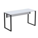 Ver imagem 1 de Mesa Escritório P25 Tub Pandin 150 Cm (larg) Tampo Mdp Cinza Pé Aço Tubular Azul Del Rey