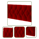 Ver imagem 2 de Cabeceira de Cama Queen Estofada Capitone Pari 1,60 X 55 Vermelho Suede