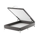 Ver imagem 2 de Base Box Baú Casal Spubio Spu + Incofal Marrom 138x188x45cm