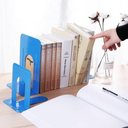 Ver imagem 4 de Suporte Apoio Decorativo para Livros Kit 2 Unidades Organizador de Documentos Cds e Dvds Azul