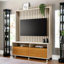 Ver imagem 1 de Estante Home para Tvs 50" Estilos Off e Naturalle Ripado Carmolar