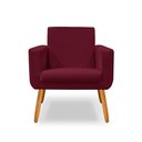 Ver imagem 2 de Kit 2 Poltrona Anita +puff Redondo Pés Palito Decorativo-me Ecommerce:bordo