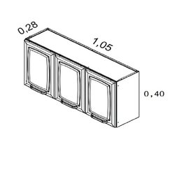 Armário de Cozinha Aéreo Itatiaia Aço 3 Portas Florença Branco - 3 Armário de Cozinha Aéreo Itatiaia Aço 3 Portas Florença Branco - 3