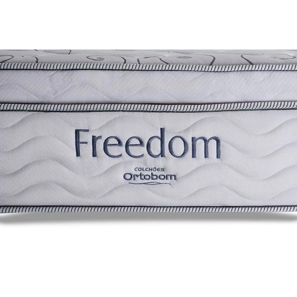 Cama Box Baú King: Colchão Molas SuperPocket Ensacadas Ortobom Freedom Visco + Base CRC Suede - 5