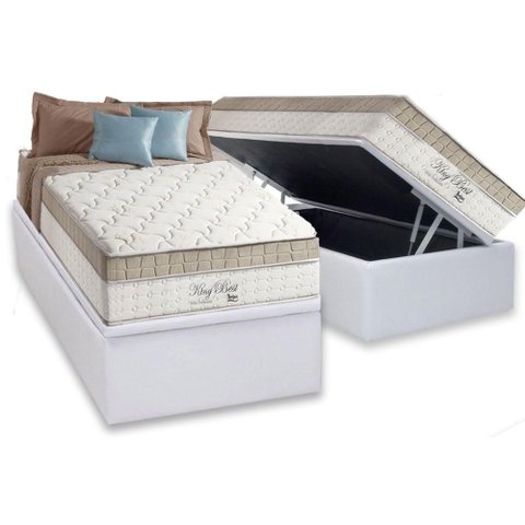 Cama Box Baú Solteiro: Colchão Molas Masterpocket Ensacadas D Angelis Anjos Conjunto Box Baú -