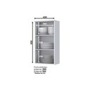 Ver imagem 4 de Armário Aéreo Cozinha Modulado Americana 1 Porta 40cm Cinza - Henn