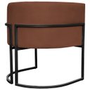Ver imagem 5 de Poltrona Decorativa para Recepção Luna Suede Base de Ferro Preto