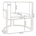 Ver imagem 7 de Poltrona Decorativa para Recepção Luna Suede Base de Ferro Preto