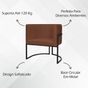 Ver mais imagens de Poltrona Decorativa para Recepção Luna Suede Base de Ferro Preto