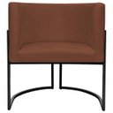 Ver imagem 3 de Poltrona Decorativa para Recepção Luna Suede Base de Ferro Preto