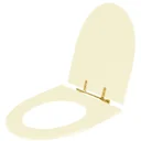 Ver imagem 2 de Assento Sanitário Studio Bone (Bege) para vaso Incepa com Ferragem Dourada