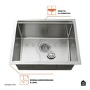 Ver imagem 4 de Cuba Para Cozinha Gourmet Inox Workstation Com Acessórios Aruá Pingoo.casa - Prata