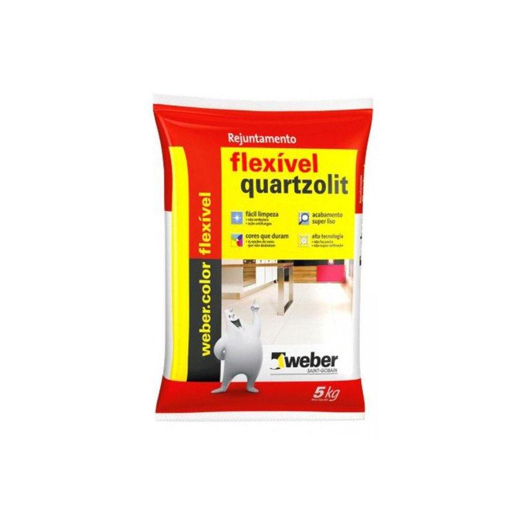 Rejunte Flexível 5kg Várias Cores Quartzolit:Preto Grafite