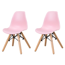 Ver imagem 4 de Conjunto Infantil Mesa Eames Branca 60cm com 2 Cadeiras Rosa