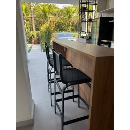 Banqueta para Cozinha e Bancada de Bar em Alumínio e Tela Sling - 2