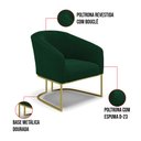 Ver imagem 4 de Sofá Namoradeira e Poltrona Industrial Dourado Stella Bouclê Verde D03 - D'Rossi