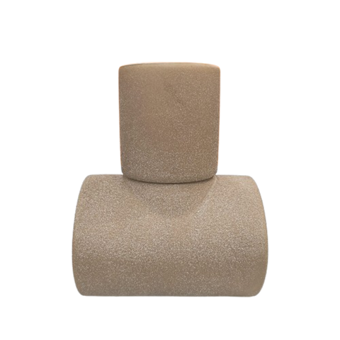 Vaso em Ceramica Minimalista Texturizado Bege 19cm