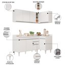 Ver imagem 3 de Armário de Cozinha Modulado de Canto Esquerdo 4 Peças Cp47 Balcão com Tampo Branco - Lumil Lumil Móv