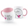 Caneca Flork Meme Frase Divertida com Emoji:Rosa - 1