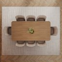 Ver imagem 5 de Conjunto Mesa Olívia 200cm com Vidro 08 Cadeiras Ivy Marrom/Nature/Caramelo/Creme