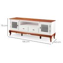 Ver imagem 6 de Rack para TV até 75 Polegadas 195cm 2 Portas Vidro 2 Gavetas Prateleira Interna Pés Luis Xv