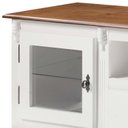 Ver imagem 5 de Rack para TV até 75 Polegadas 195cm 2 Portas Vidro 2 Gavetas Prateleira Interna Pés Luis Xv