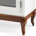 Ver imagem 3 de Rack para TV até 75 Polegadas 195cm 2 Portas Vidro 2 Gavetas Prateleira Interna Pés Luis Xv